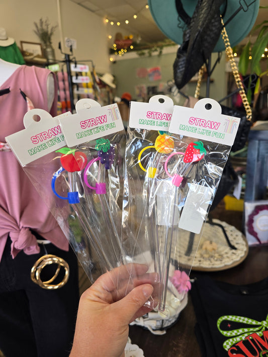Glass Tumbler Straw and Topper