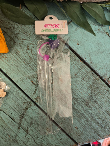 Glass Tumbler Straw and Topper