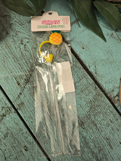 Glass Tumbler Straw and Topper