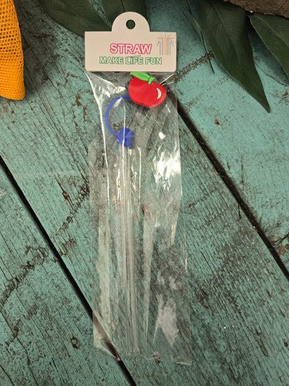 Glass Tumbler Straw and Topper