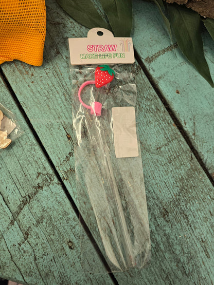 Glass Tumbler Straw and Topper