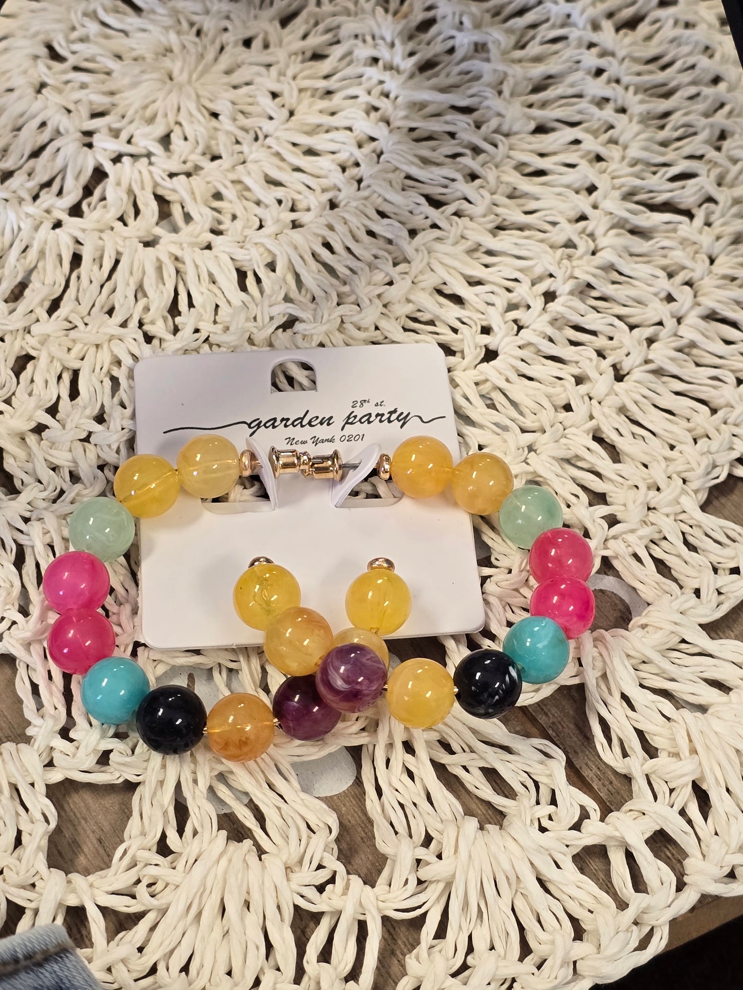 Beaded Hoop Earrings