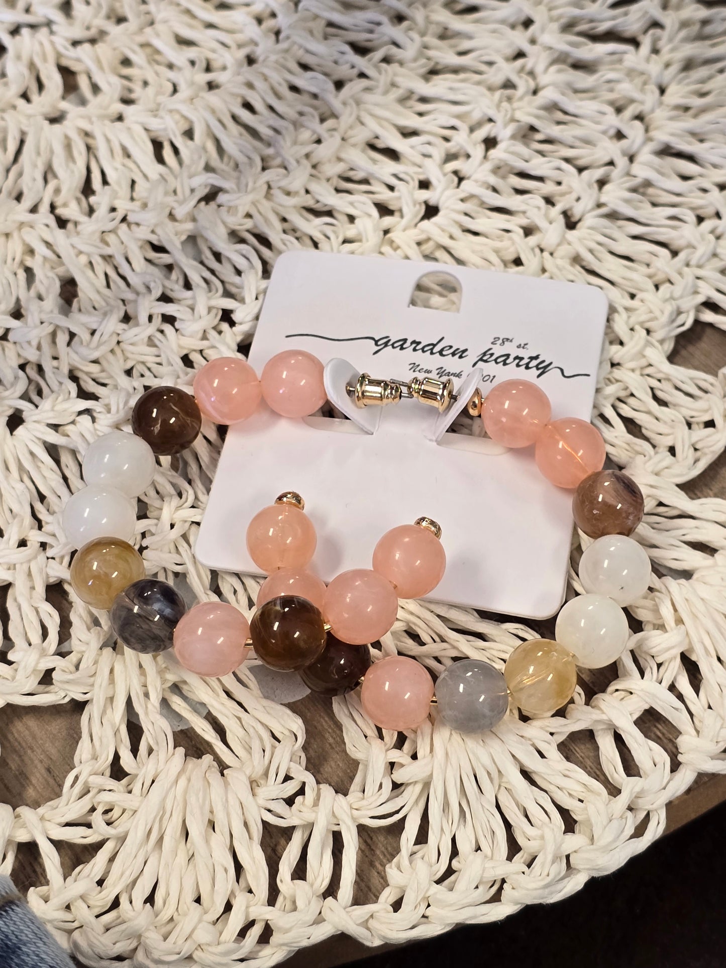 Beaded Hoop Earrings