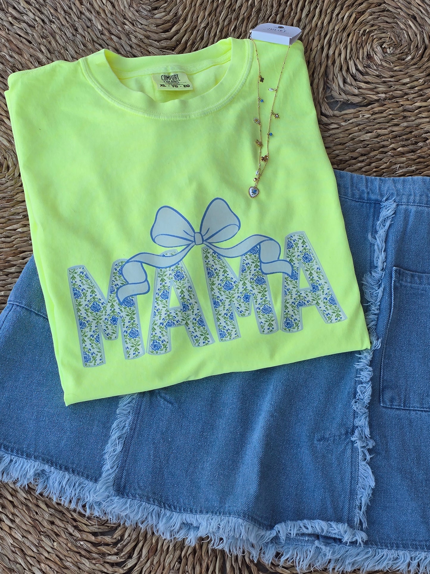 Floral Mama Coquette Bow Tee