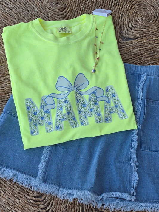 Floral Mama Coquette Bow Tee