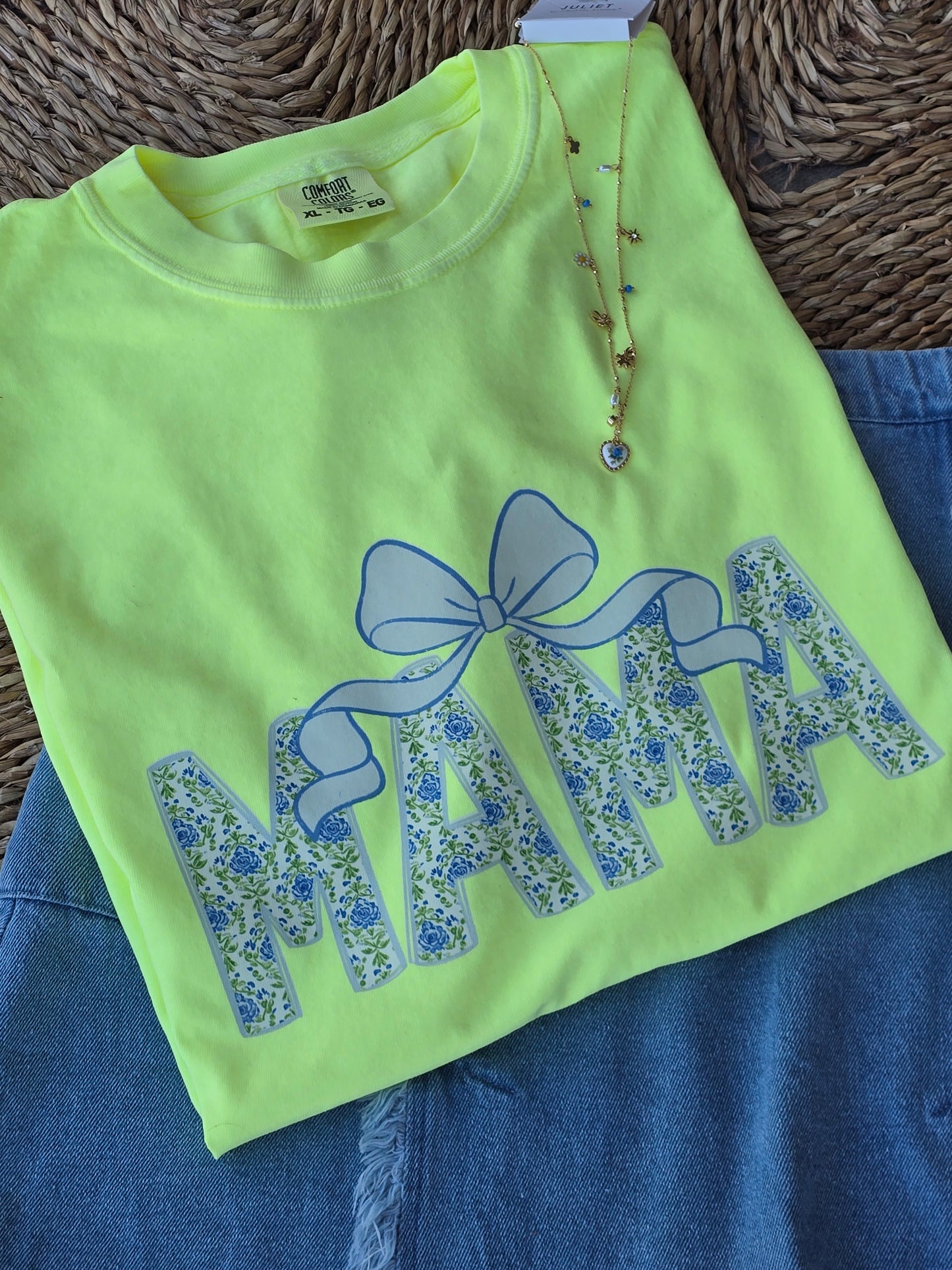 Floral Mama Coquette Bow Tee