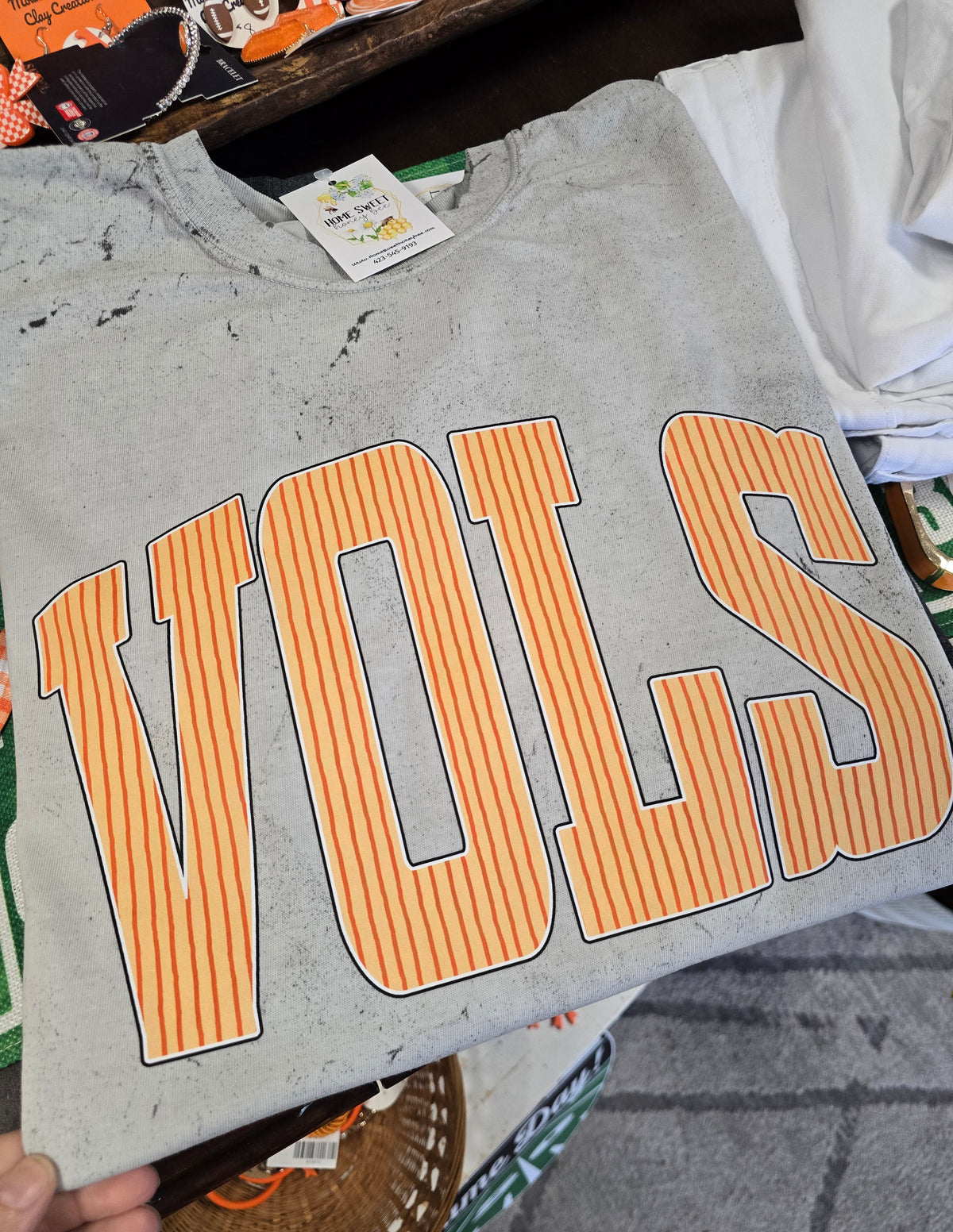 Stripe Vols Colorblast Tee