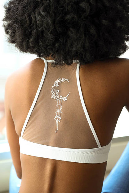 🌙 Unique Bohemian Dream Catcher Mesh Bralette