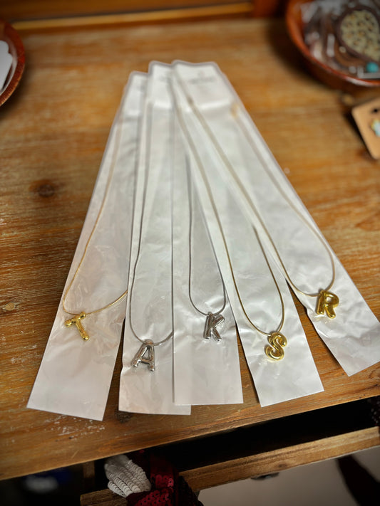 Bubble Initial Necklaces