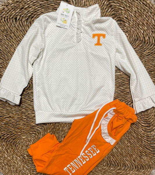 Tennessee Embroidered Girl Pullover Set