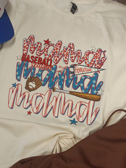 Mama-Baseball Season Tee