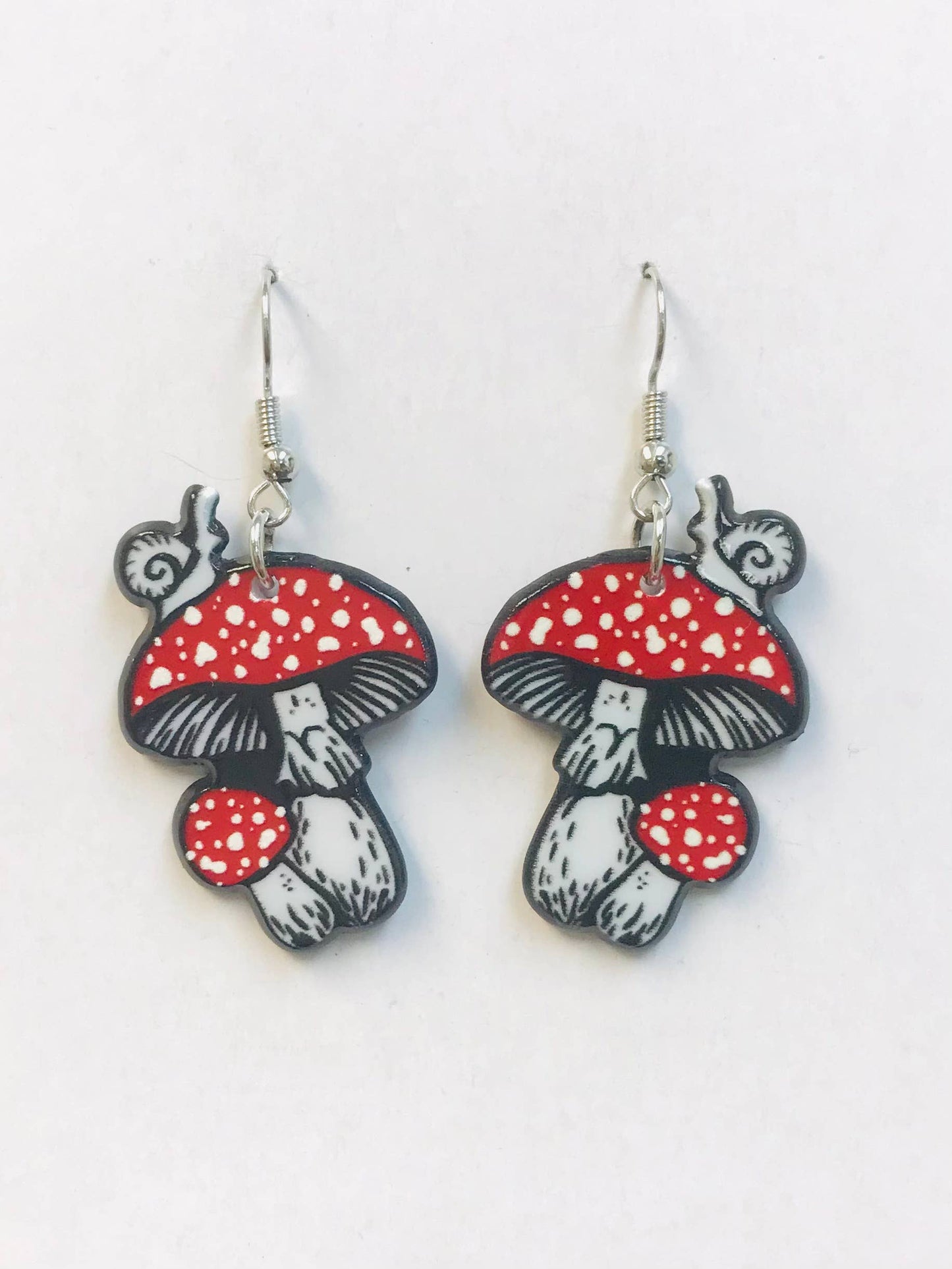 Snail Mushroom Earrings