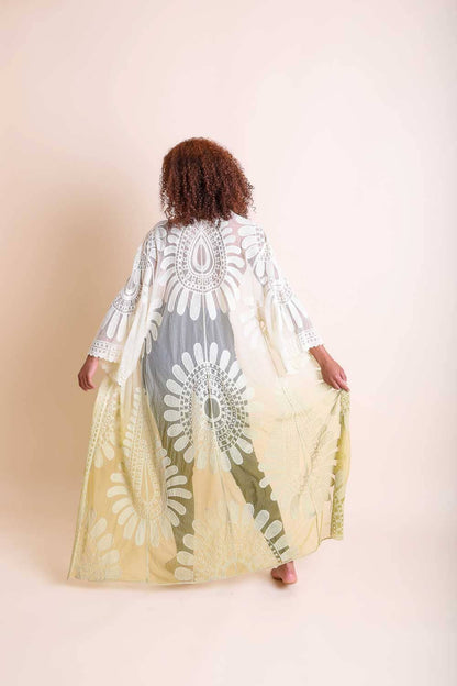 Ombre Lace Kimono Cardigan - Resort Wear Essential 🌼