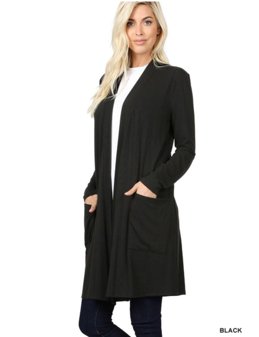 Slouchy Pocket Open Cardigan