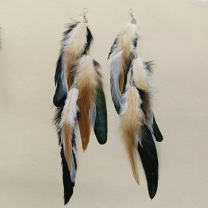 Long Feather Dangle Earrings(PREORDER)