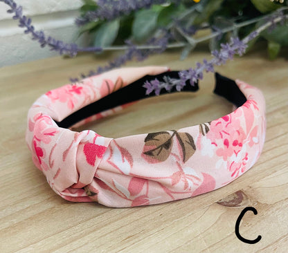 Spring Floral Knotted Headbands