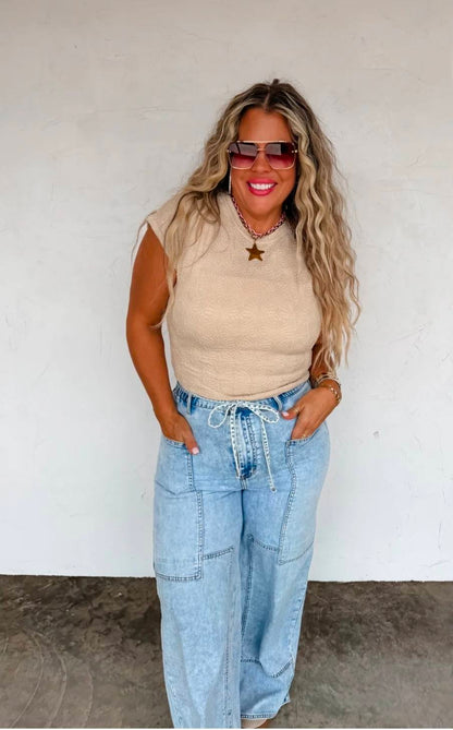 Jovie Tie Waist Jeans PREORDER Eta mid/late May