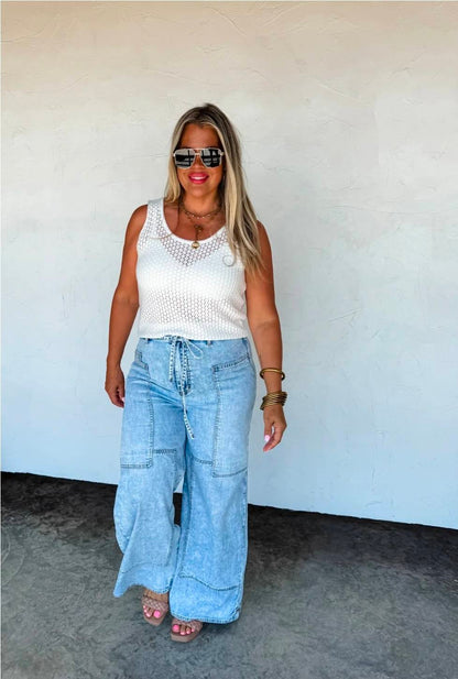 Jovie Tie Waist Jeans PREORDER Eta mid/late May
