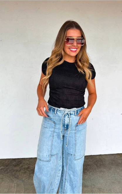 Jovie Tie Waist Jeans PREORDER Eta mid/late May