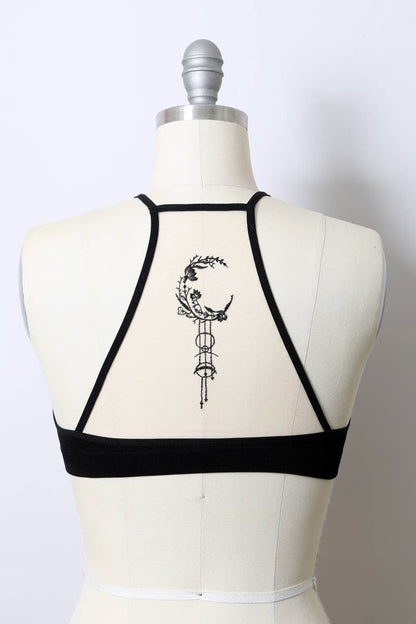 🌙 Unique Bohemian Dream Catcher Mesh Bralette
