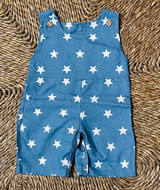 Blue/White Star Youth Romper