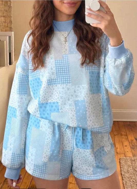 Blue Patchwork Matching Set PREORDER