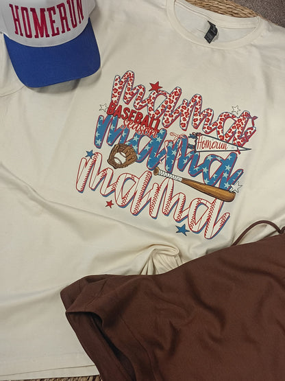 Mama-Baseball Season Tee