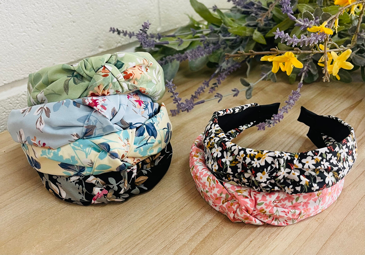 Spring Floral Knotted Headbands