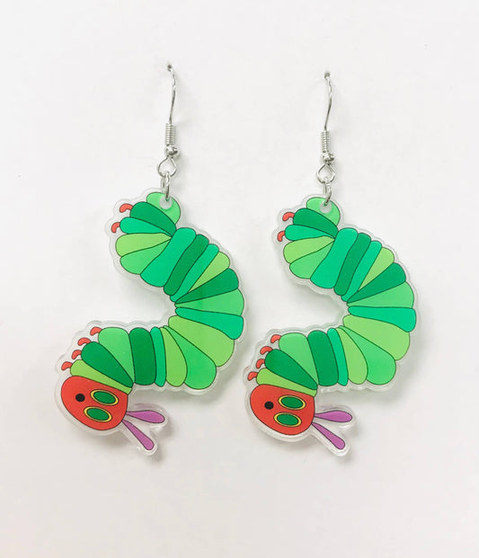 Acrylic Caterpillar Earrings