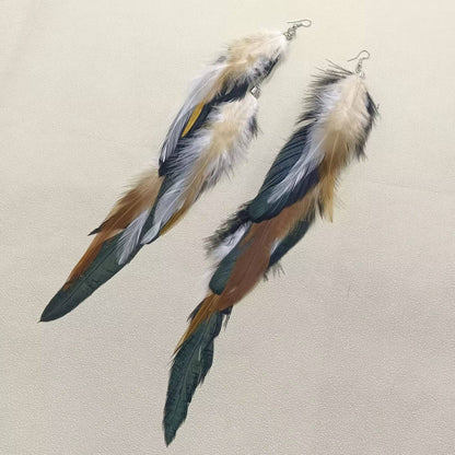 Long Feather Dangle Earrings(PREORDER)