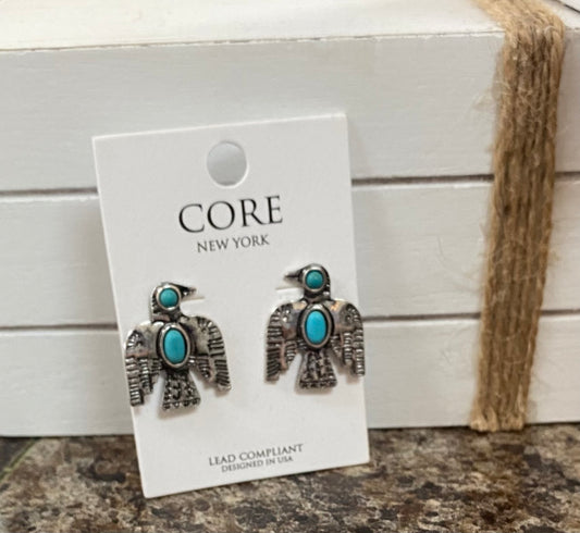 Turquoise Thunderbird Studs