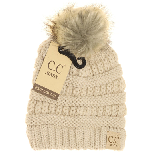 Baby Fur Pom CC Beanie