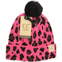 CC.Beanie Baby Leopard Single Pom Beanie
