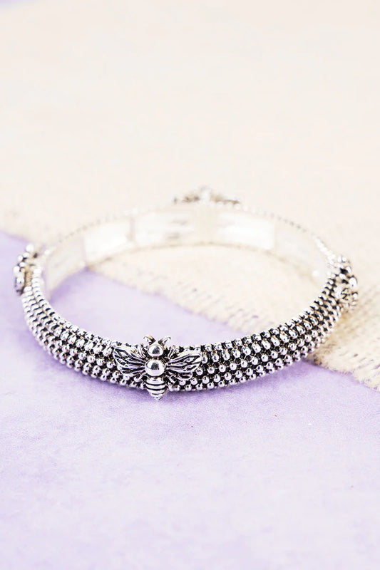 BEE-KIND TEXTURED STRETCH BRACELET