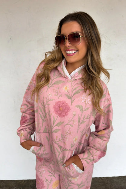 LILA LACE HOODIE PULLOVER