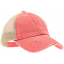 CC.Beanie Kids Distressed High Ponytail Ball Cap
