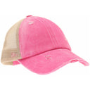CC.Beanie Kids Distressed High Ponytail Ball Cap