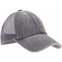 CC.Beanie Kids Distressed High Ponytail Ball Cap