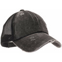 CC.Beanie Kids Distressed High Ponytail Ball Cap