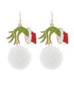 Grinch Hand Earrings