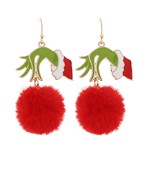 Grinch Hand Earrings