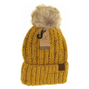 CC.Beanie Fuzzy Lined Flecked Pom Beanie