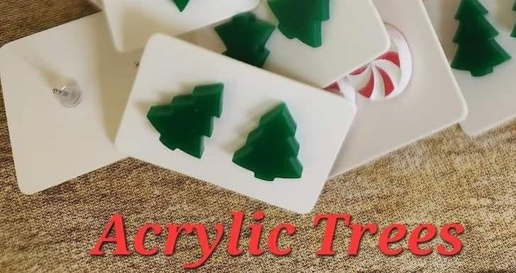 Acrylic Christmas Tree Studs