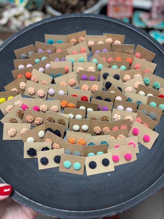 Assorted Floral Stud Earrings