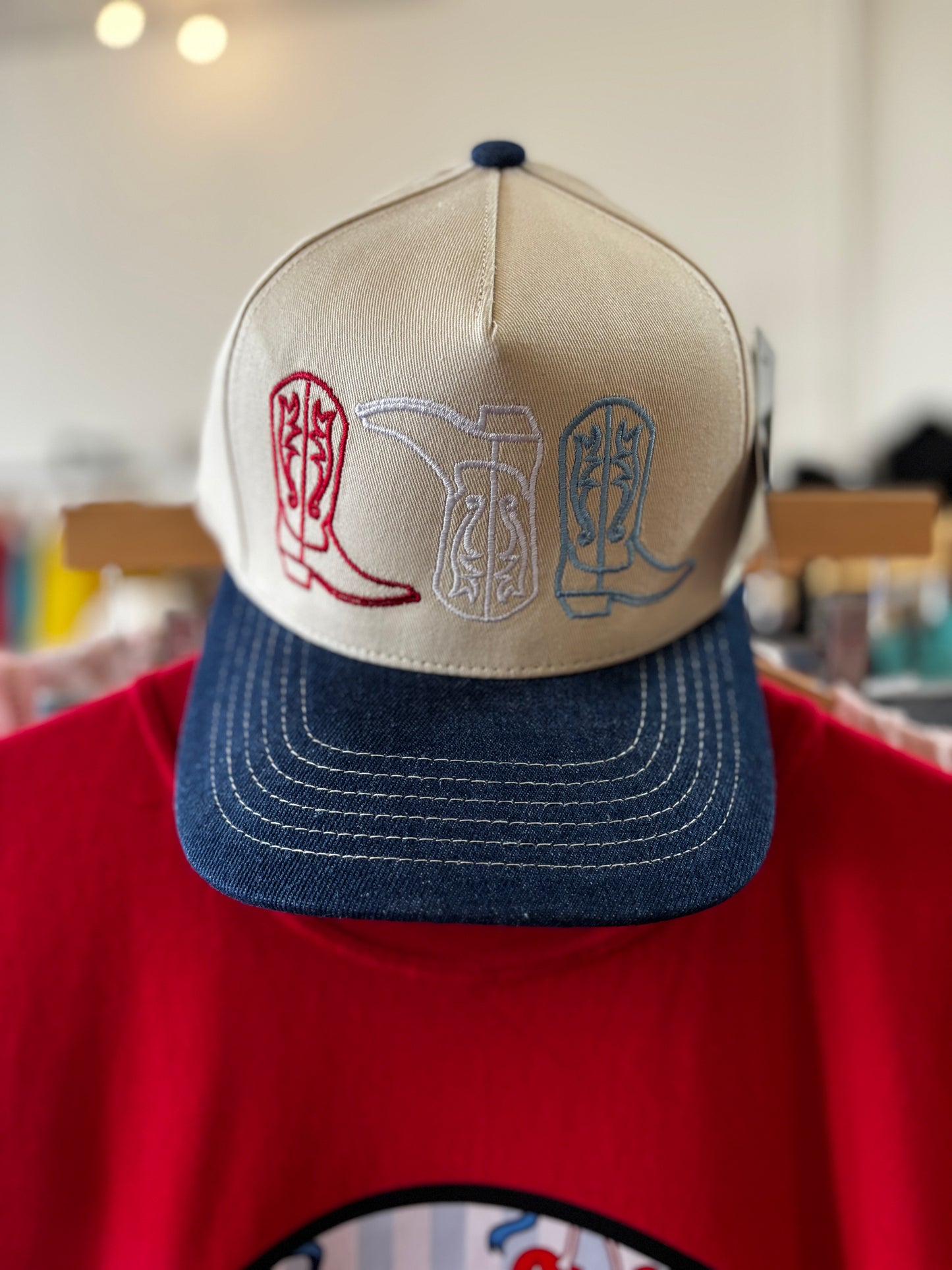 Patriotic Boots CC Embroidered Trucker Hat