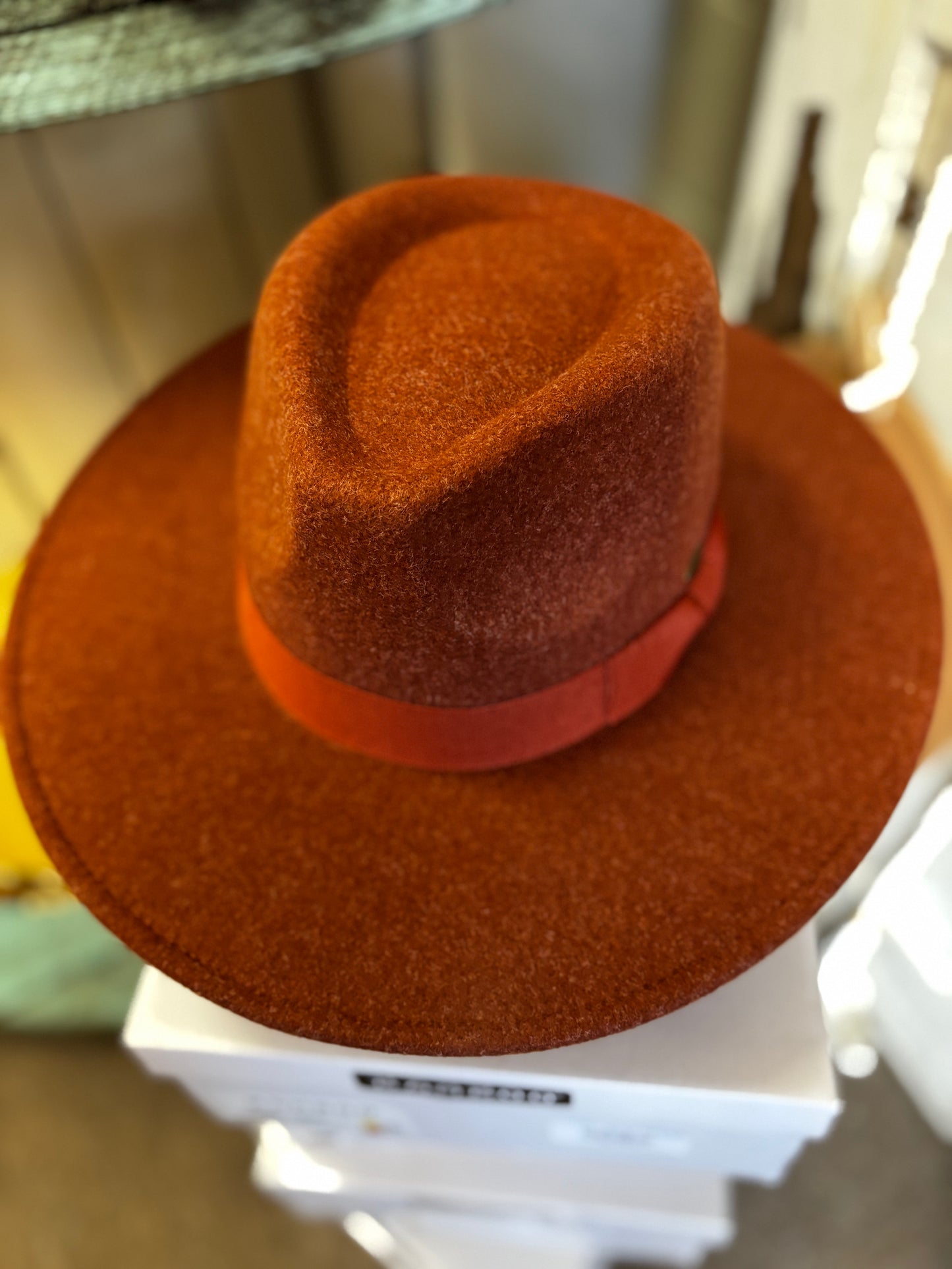 Grosgrain Wide Brim C.C. Hat with bow