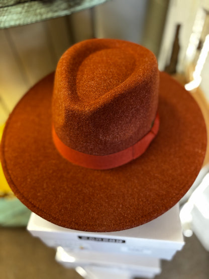 Grosgrain Wide Brim C.C. Hat with bow