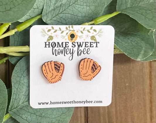 Baseball Glove Stud Earrings