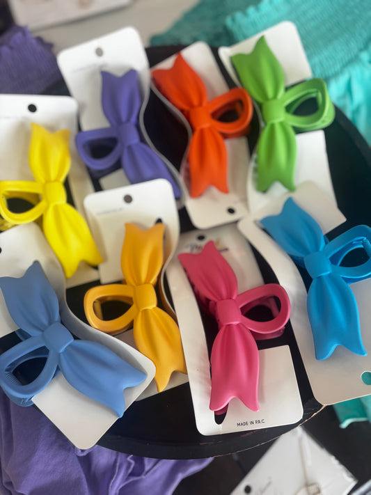 Colorful Bow Claw Clips