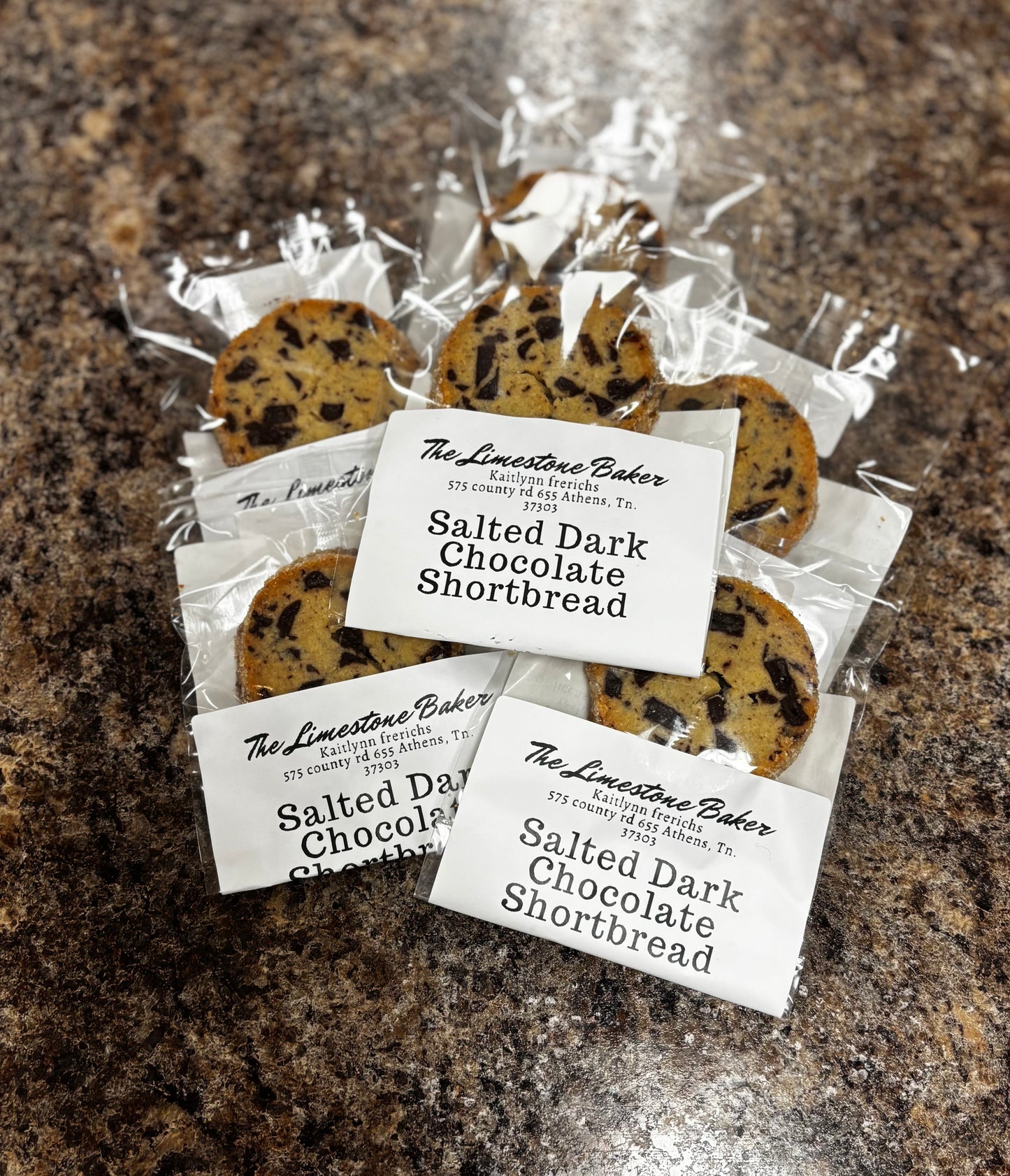 Salted Dark Chocolate Shortbread Cookie